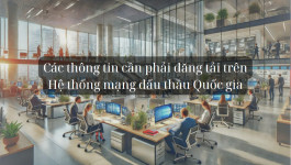 Các thông tin cần phải đăng tải trên Hệ thống mạng đấu thầu Quốc gia