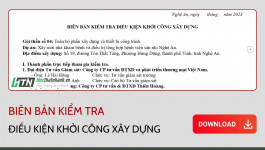 Biên bản kiểm tra điều kiện khởi công