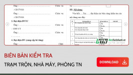 Biên bản kiểm tra trạm trộn, nhà máy, phòng thí nghiệm