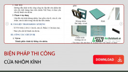 Biện pháp thi công cửa nhôm kính