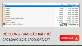Đề cương + báo cáo rải thử các loại C12, C19, CPDD, ĐẤT, CÁT