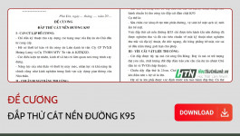 Đề cương đắp thử cát nền đường K95