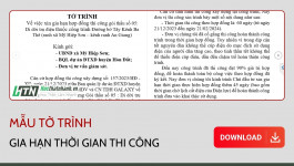 Tờ trình gia hạn thời gian thi công