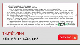 Thuyết minh biện pháp thi công nhà