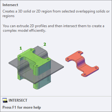 Học AutoCAD 3D dựng hình lệnh Intersect HocThatNhanh.vn