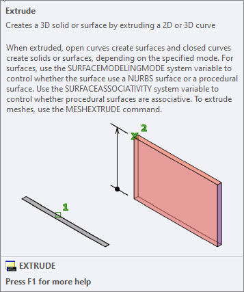 lệnh Extrude AutoCAD 3D hocthatnhanh.vn