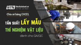 Bảng tần suất lấy mẫu thí nghiệm 19 loại vật liệu chủ yếu [Excel]