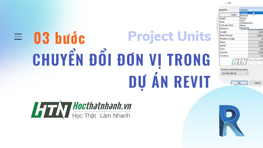  đổi đơn vị trong revit cho phong cách xây dựng nào?