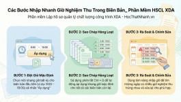 Các Bước Nhập Nhanh Giờ Nghiệm Thu Trong Biên Bản với Phần Mềm HSCL XDA