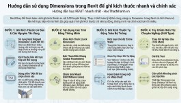 Hướng dẫn sử dụng Dimensions trong Revit để ghi kích thước nhanh và chính xác