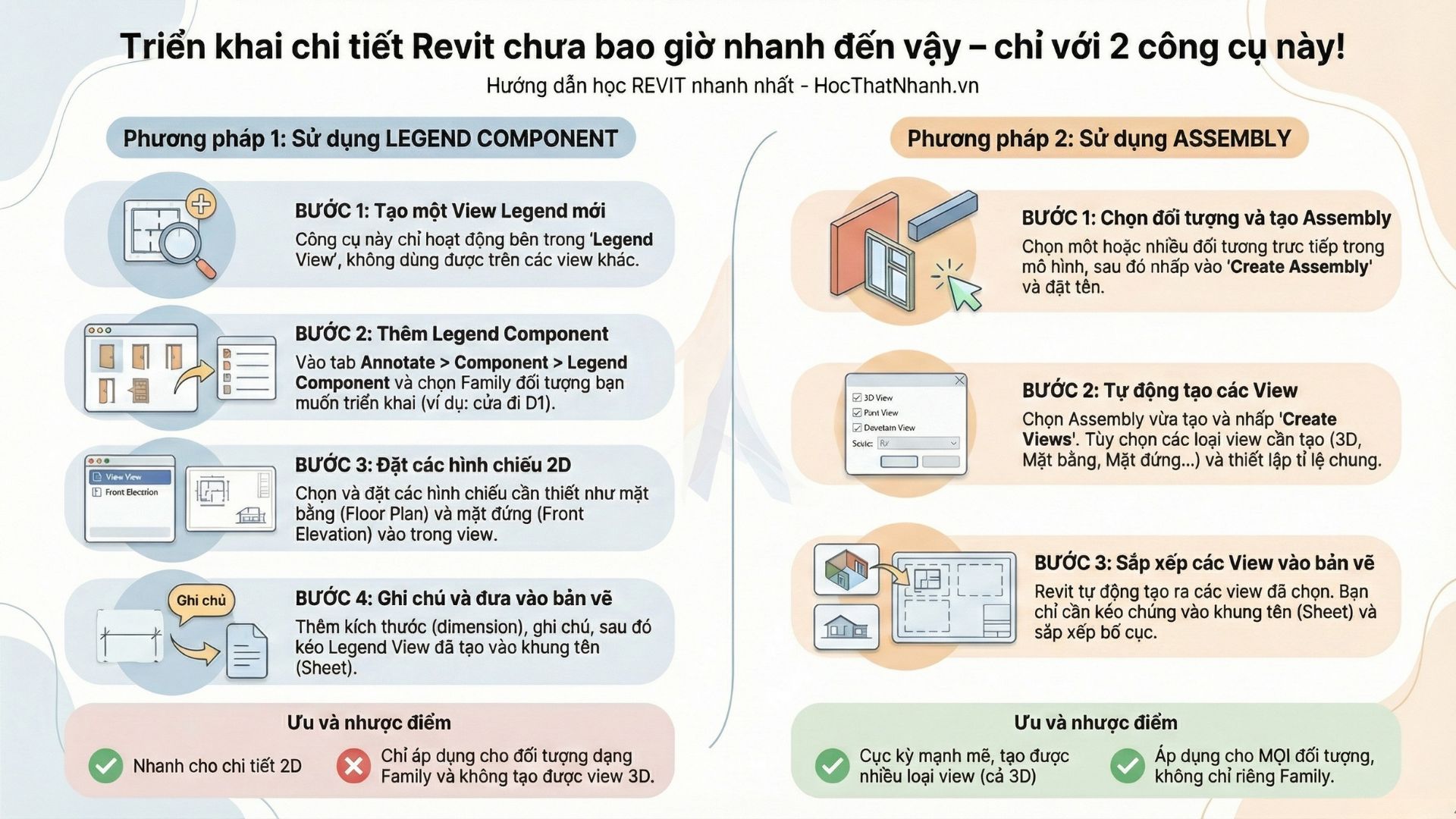 Triển khai chi tiết Revit chưa bao giờ nhanh đến vậy – chỉ với 2 công cụ này!