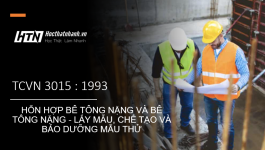 TCVN 3015 : 1993 HỖN HỢP BÊ TÔNG NẶNG VÀ BÊ TÔNG NẶNG - LẤY MẪU, CHẾ TẠO VÀ BẢO DƯỠNG MẪU THỬ