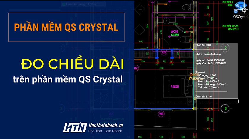 Đo chiều dài trong phần mềm Qs Crystal