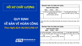 Quy định về bản vẽ hoàn công theo Nghị định 06/2021/NĐ-CP
