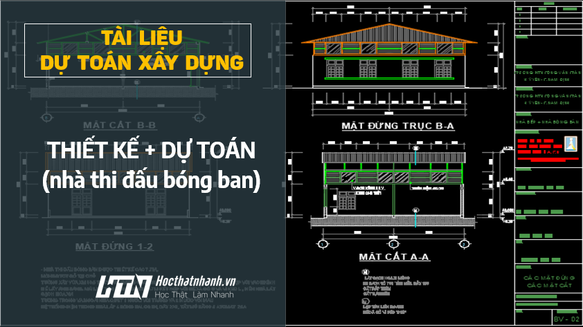 [Tài liệu]_ Thiết kế + dự toán nhà thi đấu bóng bàn