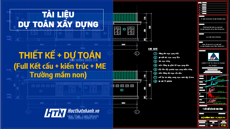 [Tài liệu]_ Thiết kế, dự toán trường mầm non Tràng cát, Xã Luận Khê, H.Thường Xuân, T. Thanh Hóa