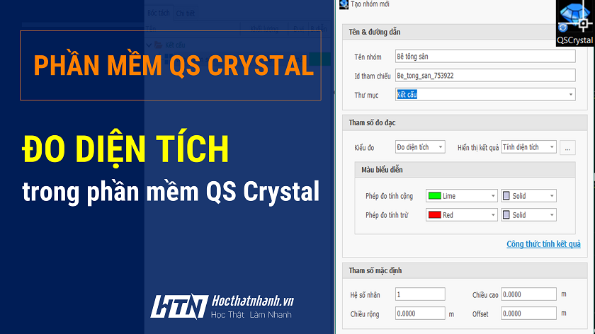 Đo diện tích trong phần mềm Qs Crystal