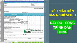 Mẫu biên bản nghiệm thu công trình dân dụng mới nhất