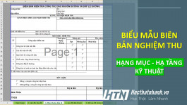 Mẫu biên bản nghiệm thu hạ tầng kỹ thuật