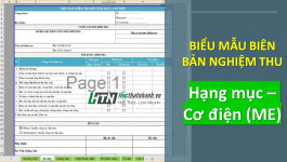 Mẫu biên bản nghiệm thu hạng mục cơ điện (ME)
