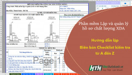 Hướng dẫn lập Biên bản Checklist kiểm tra bằng Phần mềm Lập và quản lý hồ sơ chất lượng XDA