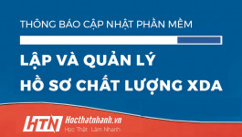 [Thông báo] Cập nhật phiên bản mới phần mềm lập và quản lý Hồ sơ chất lượng XDA phiên bản 2.5.4.26