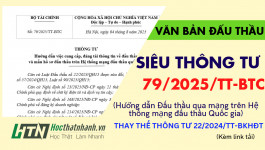 Thông tư 79/2025/TT-BTC về đấu thầu qua mạng thay thế Thông tư 22/2024/TT-BKHĐT