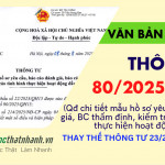 [WORD-PDF] Thông tư 80/2025/TT-BTC mẫu HSYC, báo cáo thẩm định