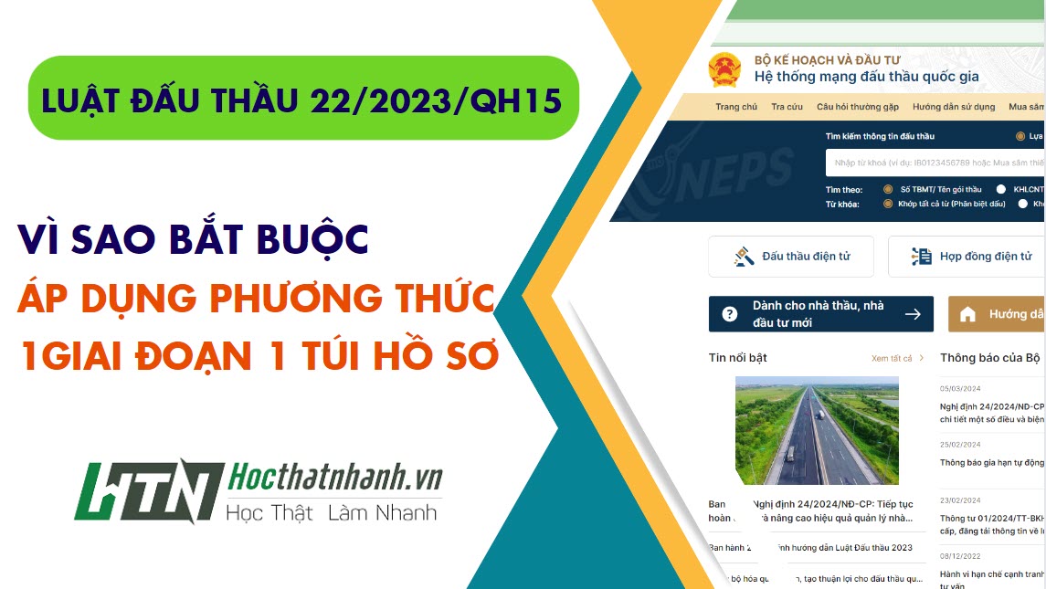 Vì sao bắt buộc áp dụng Phương thức 01 giai đoạn 01 túi hồ sơ
