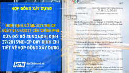 Nghị định số 50/2021/NĐ-CP SỬA ĐỔI BỔ SUNG Nghị định số 37/2015/NĐ-CP về Hợp đồng xây dựng