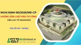 Nghị định số 85/2025/NĐ-CP hướng dẫn Luật Đầu tư công